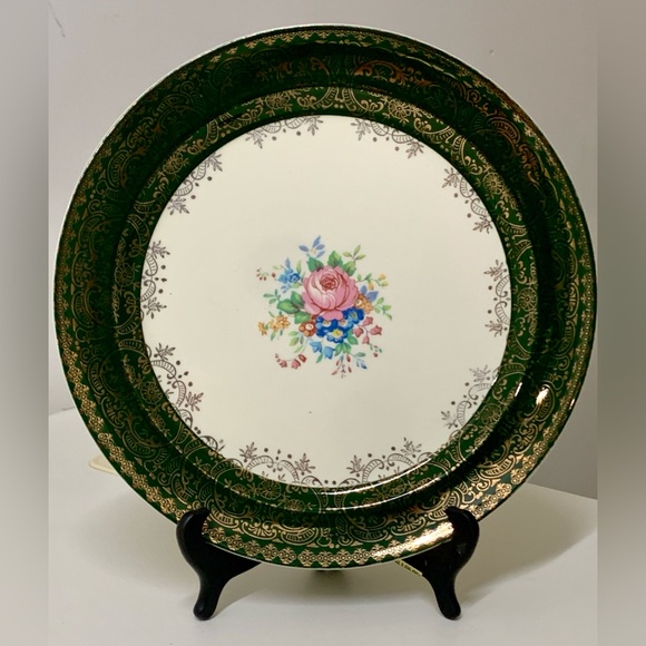 Vintage TAYLOR SMITH USA 22K Gold Trim 10” Dinner Plate 9532 - Picture 14 of 14